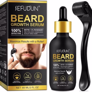 100% Effective Beard Growth Serum + Derma Roller